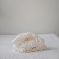 Linen Fitted Sheet -Zero Waste Store amourlinen twin white linen fitted sheet 32395437572207