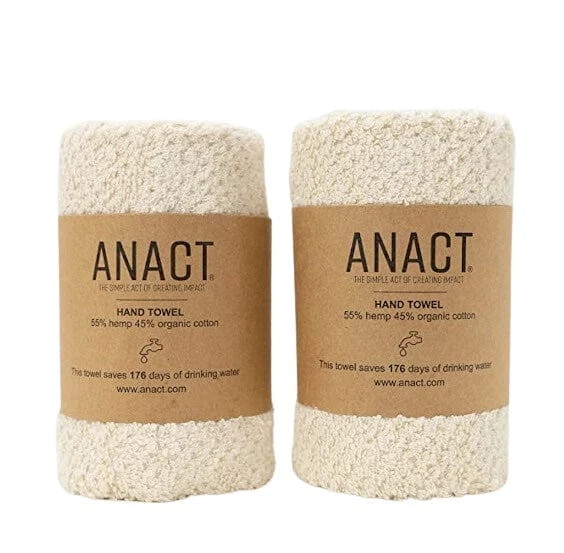 Sustainable Hemp & Organic Cotton Hand Towels, 2-Pack 2 Sustainable Hemp & Organic Cotton Hand Towels, 2-Pack - Image 2