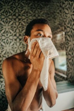 Sustainable Hemp & Organic Cotton Facial Washcloths, 2-Pack -Zero Waste Store anact wash towel 2 pack 1161508468