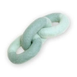 Link Felt Dog Toy -Zero Waste Store awoo pets aqua blue link felt dog toy 34473224896623