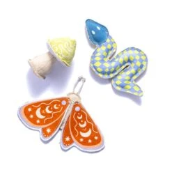 Canvas Luna Moth Dog Toy -Zero Waste Store awoo pets canvas luna moth dog toy 34445860012143