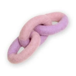 Link Felt Dog Toy -Zero Waste Store awoo pets lilac link felt dog toy 34473224863855