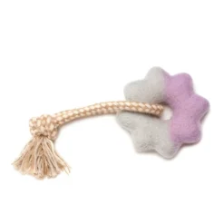 Wheely Good Time Felt Dog Toy -Zero Waste Store awoo pets lilacx wheely good time felt dog toy 34473383100527
