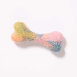 Handcrafted Felt Bone Dog Toy -Zero Waste Store awoo pets ombre handcrafted felt bone dog toy 34124411699311