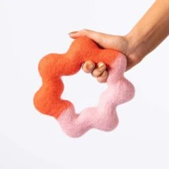 Wiggle Ring Felt Dog Toy -Zero Waste Store awoo pets wiggle ring felt dog toy 34445848313967