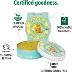 BADGER Chamomile & Calendula Baby Balm -Zero Waste Store badger chamomile calendula baby balm 2oz 33062034604143