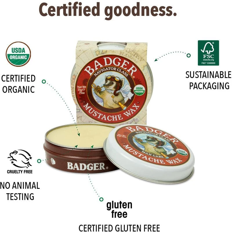 BADGER Mustache Wax 3 BADGER Mustache Wax - Image 3
