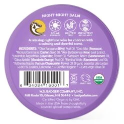 BADGER Night-Night Balm 6 BADGER Night-Night Balm -Zero Waste Store badger night night badger balm 2oz 33062089031791