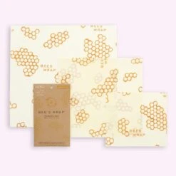 Beeswax Food Wraps - Variety Packs - Zero Waste Food Wraps, Organic, 3 Pack, Beeswax Or Vegan -Zero Waste Store beeswrap beeswax food wraps variety pack 28210717786223