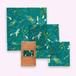 Beeswax Food Wraps - Variety Packs - Zero Waste Food Wraps, Organic, 3 Pack, Beeswax Or Vegan -Zero Waste Store beeswrap beeswax food wraps variety pack zero waste food wraps organic plastic free 3 pack 30634414407791