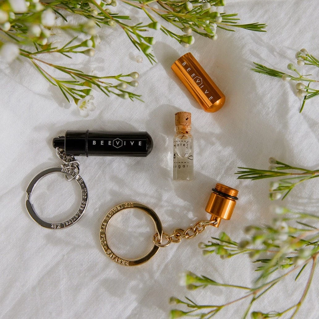 Bee Revival Kit - Butterfly & Bee Reviver, Keychain, Black Or Gold 1 Bee Revival Kit - Butterfly & Bee Reviver, Keychain, Black Or Gold