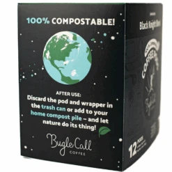 Compostable, Single Serve Coffee Pods -Zero Waste Store bugle call coffee compostable single serve coffee pods 31099759132783