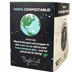 Compostable, Single Serve Coffee Pods -Zero Waste Store bugle call coffee compostable single serve coffee pods 31099759231087