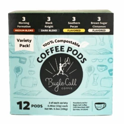 Compostable, Single Serve Coffee Pods -Zero Waste Store bugle call coffee compostable single serve coffee pods 31099759362159