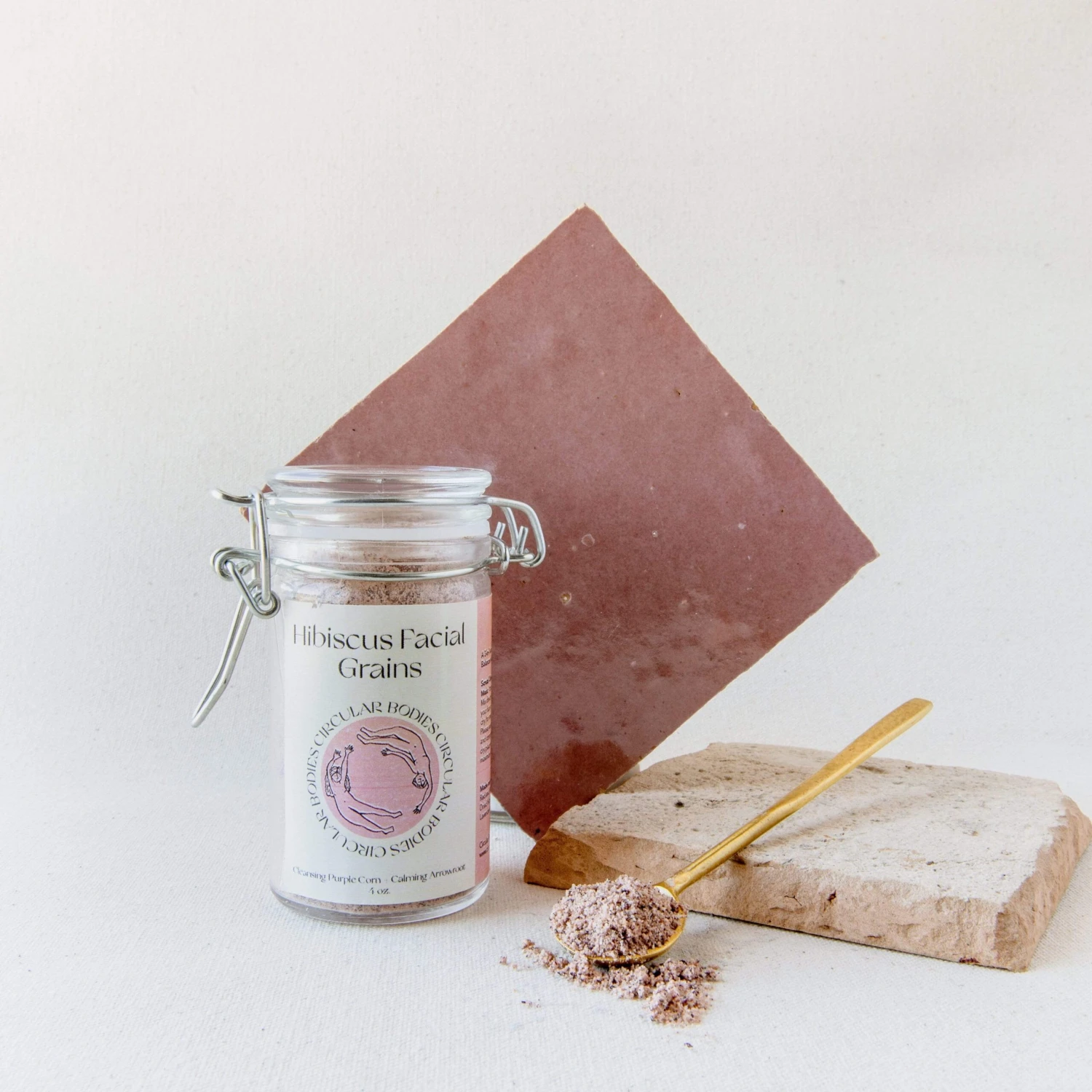 Hibiscus Facial Grains - Plastic Free Face Scrub, Mask, & Cleanser, All Skin Types 1 Hibiscus Facial Grains - Plastic Free Face Scrub, Mask, & Cleanser, All Skin Types