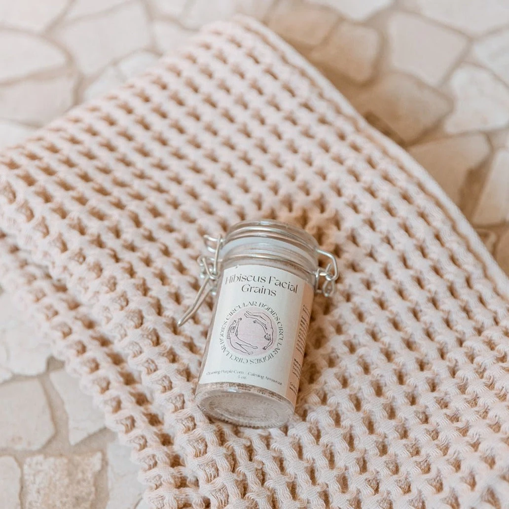 Hibiscus Facial Grains - Plastic Free Face Scrub, Mask, & Cleanser, All Skin Types 2 Hibiscus Facial Grains - Plastic Free Face Scrub, Mask, & Cleanser, All Skin Types - Image 2