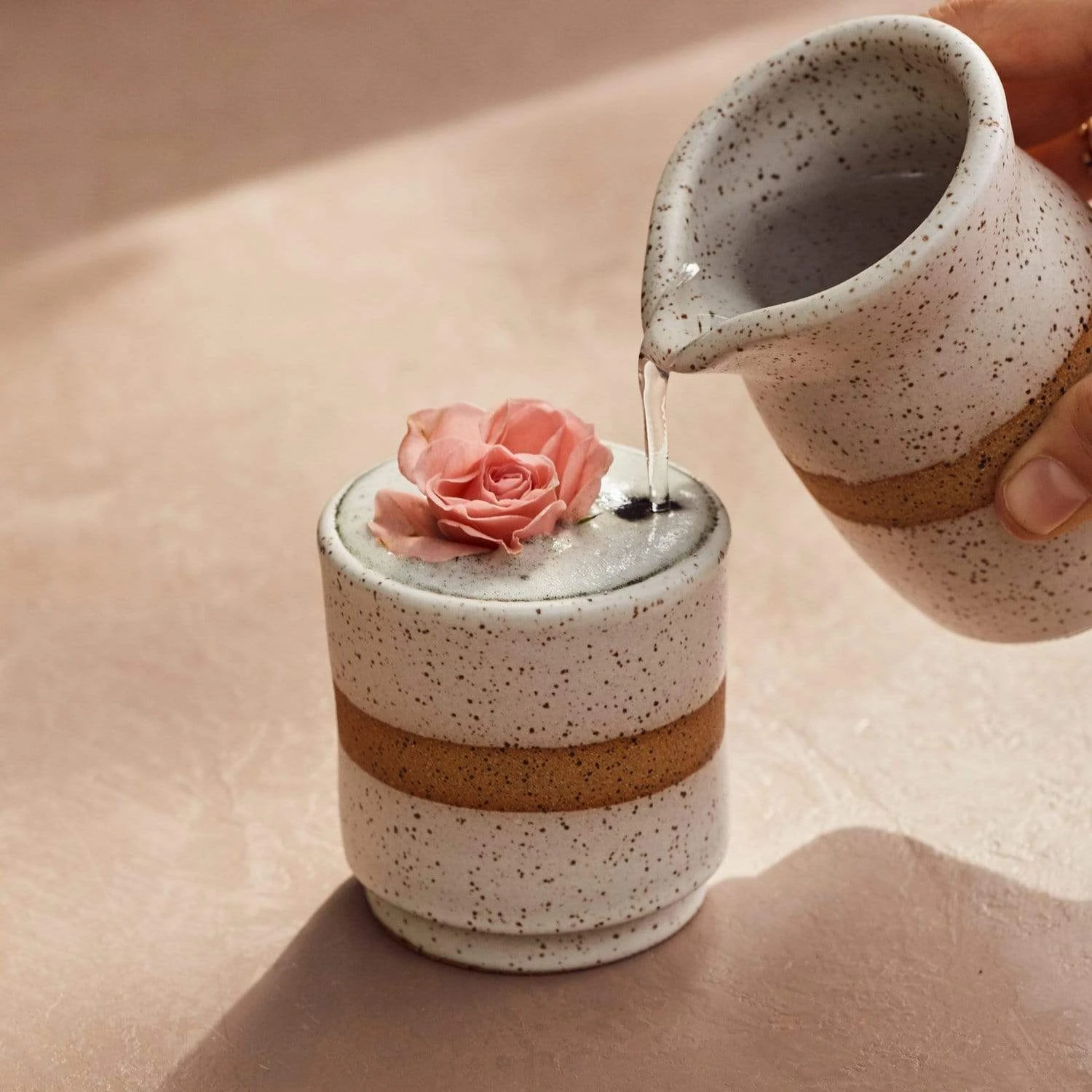 Ceramic Pourer - Plastic Free Pitcher, Small Or Medium, Handmade In USA 2 Ceramic Pourer - Plastic Free Pitcher, Small Or Medium, Handmade In USA - Image 2