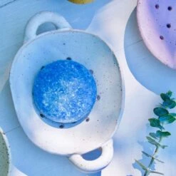 Soap & Brush Dish - Stoneware Soap Dish,Multiple Colors, Handmade In USA -Zero Waste Store earth element cream white soap brush dish 28212823392367