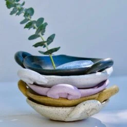 Soap & Brush Dish - Stoneware Soap Dish,Multiple Colors, Handmade In USA -Zero Waste Store earth element soap brush dish 30040807604335