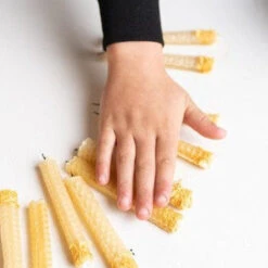 Natural Beeswax Candle-Making Kit -Zero Waste Store eco kids natural beeswax candle making kit 32711413891183