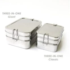3-in-1 Giant Stainless Steel Lunchbox -Zero Waste Store ecolunchbox 3 in 1 giant stainless steel lunchbox 33107752386671