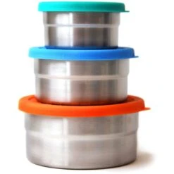 Stainless Steel Leakproof Seal Cup Trio - 3-Pack, Food Storage Containers -Zero Waste Store ecolunchbox stainless steel seal cup trio 3pk 33107749372015