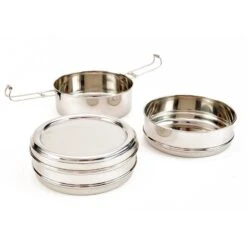 Tri Bento Tiffin - 3-Layered Lunchbox -Zero Waste Store ecolunchbox tri bento tiffin 3 layered lunchbox 33107753500783
