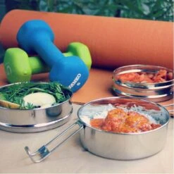 Tri Bento Tiffin - 3-Layered Lunchbox -Zero Waste Store ecolunchbox tri bento tiffin 3 layered lunchbox 33107753599087