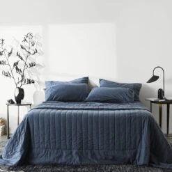 Linen+ Quilted Coverlet 14 Linen+ Quilted Coverlet -Zero Waste Store ettitude linen quilted coverlet 33996734693487