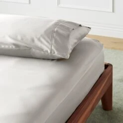Signature Sateen Fitted Sheet - 10 Color Options -Zero Waste Store ettitude moon queen signature sateen fitted sheet 33996752322671