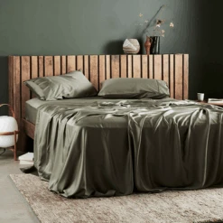 Signature Sateen Flat Sheet - 6 Color Options -Zero Waste Store ettitude moss twin signature sateen flat sheet 33996746850415