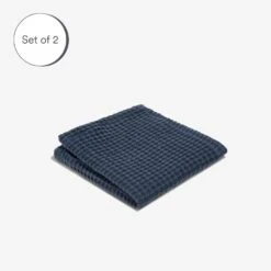 Waffle Towel 2-Pack - 6 Color Options 33 Waffle Towel 2-Pack - 6 Color Options -Zero Waste Store ettitude ocean face washer waffle towels 33996752093295