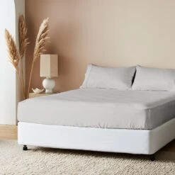 Signature Sateen Fitted Sheet - 10 Color Options -Zero Waste Store ettitude signature sateen fitted sheet 33996754419823