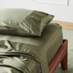 Signature Sateen Flat Sheet - 6 Color Options -Zero Waste Store ettitude signature sateen flat sheet 33996748849263