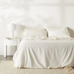 Linen+ Duvet Cover -Zero Waste Store ettitude stone full queen linen duvet cover 33996761268335