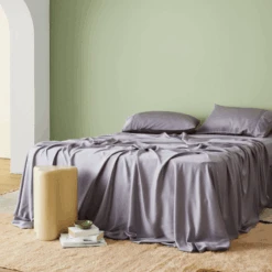 Signature Sateen Sheet Set - 12 Color Options 22 Signature Sateen Sheet Set - 12 Color Options -Zero Waste Store ettitude taro queen signature sateen sheet set 33996745015407