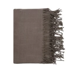 Vegan Cashmere Woven Throw Blanket -Zero Waste Store ettitude vegan cashmere woven throw blanket 33996741476463