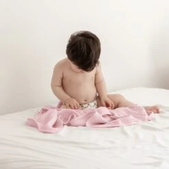 Waffle Hooded Baby Towel -Zero Waste Store ettitude waffle hooded baby towel 33996737445999