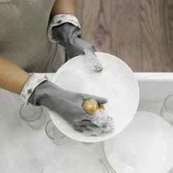 Natural Latex Cleaning Gloves -Zero Waste Store full circle home natural latex cleaning gloves 33192197095535