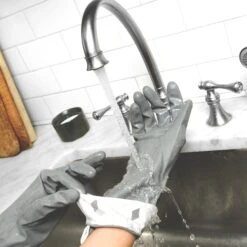 Natural Latex Cleaning Gloves -Zero Waste Store full circle home natural latex cleaning gloves 33192197128303