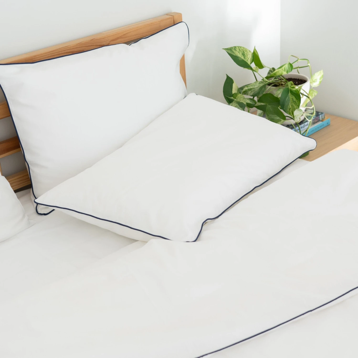 Piped Soft & Cozy Sateen Fitted Sheet Set (3-piece) 2 Piped Soft & Cozy Sateen Fitted Sheet Set (3-piece) - Image 2