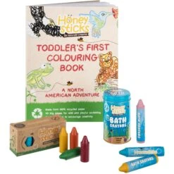 Honeysticks Arts Sets, 100% Recycled Paper, Biodegradable -Zero Waste Store honeysticks the busy bee coloring set honeysticks arts sets 100 recycled paper biodegradable 32347525480559