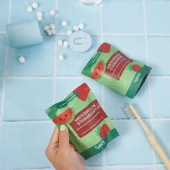 Toothpaste Tablets - Zero Waste Toothpaste - All-Natural, Plastic Free, Refillable, 62 Ct. 16 Toothpaste Tablets - Zero Waste Toothpaste - All-Natural, Plastic Free, Refillable, 62 Ct. -Zero Waste Store huppy watermelon strawberry toothpaste tablets zero waste toothpaste whitening all natural plastic free refillable 3 flavors 30393052758127