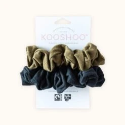 Plastic Free Organic Scrunchies - Zero Waste Scrunchies, 100% Fair Trade, Organic Cotton, 2 Pack 30 Plastic Free Organic Scrunchies - Zero Waste Scrunchies, 100% Fair Trade, Organic Cotton, 2 Pack -Zero Waste Store kooshoo black olive kooshoo organic scrunchies 28210286035055