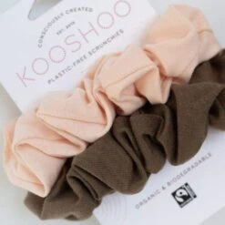Plastic Free Organic Scrunchies - Zero Waste Scrunchies, 100% Fair Trade, Organic Cotton, 2 Pack 28 Plastic Free Organic Scrunchies - Zero Waste Scrunchies, 100% Fair Trade, Organic Cotton, 2 Pack -Zero Waste Store kooshoo blush walnut kooshoo organic scrunchies 28210286461039
