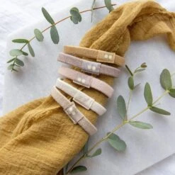 Plastic Free Organic Hair Ties - 6 Colors, Sustainable Hair Ties, Organic Cotton, Natural Rubber -Zero Waste Store kooshoo kooshoo hair ties blonde 29849855197295