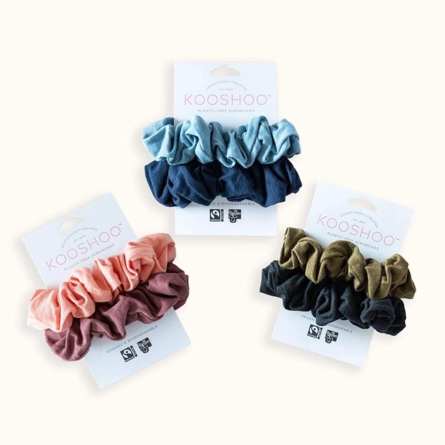 Plastic Free Organic Scrunchies - Zero Waste Scrunchies, 100% Fair Trade, Organic Cotton, 2 Pack 10 Plastic Free Organic Scrunchies - Zero Waste Scrunchies, 100% Fair Trade, Organic Cotton, 2 Pack - Image 10