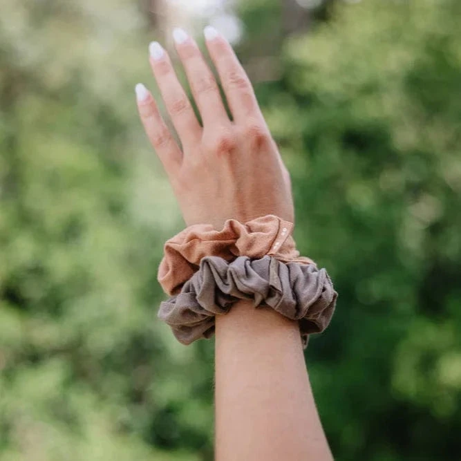 Plastic Free Organic Scrunchies - Zero Waste Scrunchies, 100% Fair Trade, Organic Cotton, 2 Pack 1 Plastic Free Organic Scrunchies - Zero Waste Scrunchies, 100% Fair Trade, Organic Cotton, 2 Pack