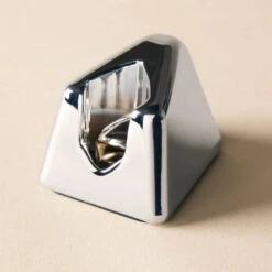 Pivoting Head Stainless Steel Razor Stand - Leaf