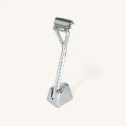 Pivoting Head Stainless Steel Razor Stand - Leaf -Zero Waste Store leaf shave pivoting head stainless steel razor stand leaf all metal construction multiple colors 30573594673263